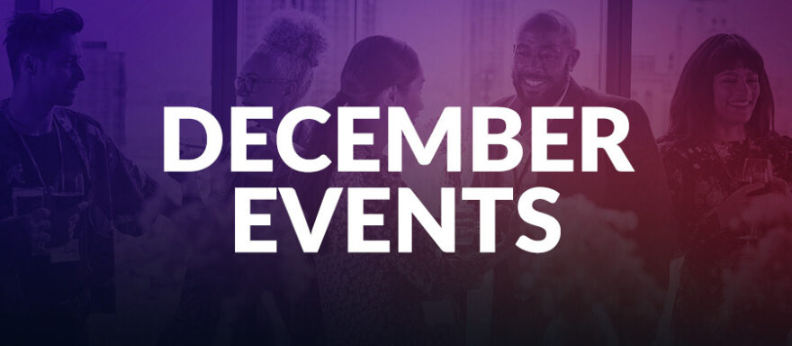 Image of people with December Events copy
