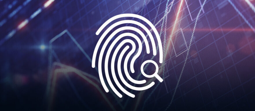 Thumbprint with magnifying glass