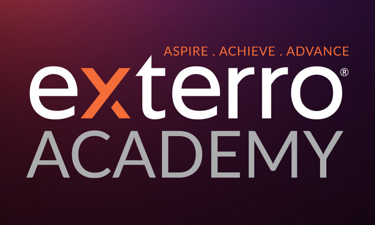 The words Exterro Academy