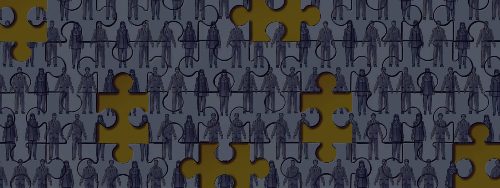 Jigsaw puzzle pieces on a gray background