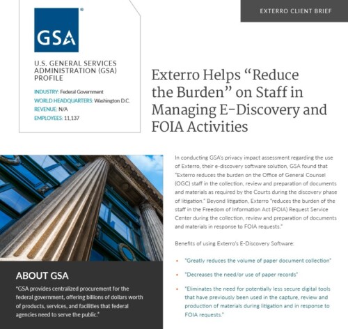 GSA Website page screenshot