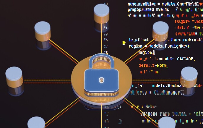 An image of a padlock on the computer screen
